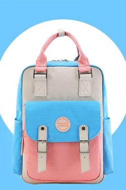 Multicolor Pastel School Backpack