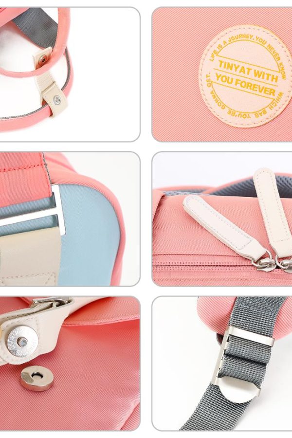 Multicolor Pastel School Backpack