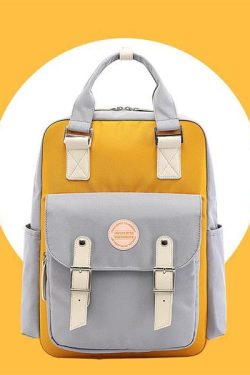 Multicolor Pastel School Backpack