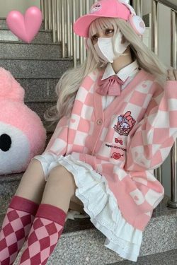 My Melody Buttoned Pink Cardigan
