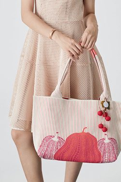 Natural Pink Jacquard Solid Durable Cotton Women Handbags