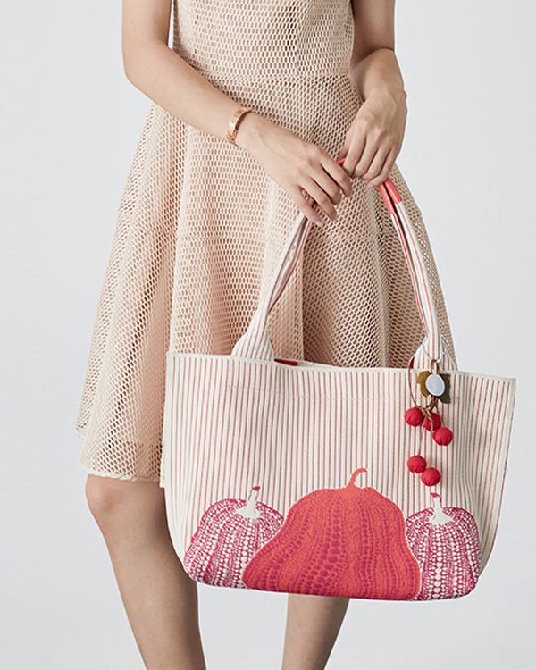 Natural Pink Jacquard Solid Durable Cotton Women Handbags