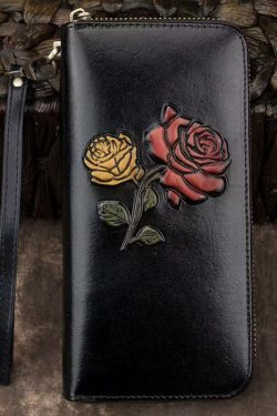 New Black Embossed Durable Calf Leather Wallet Purse