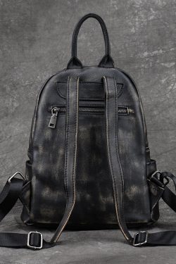 New Black Versatile Large Capacity Calf Leather Backpack Bag