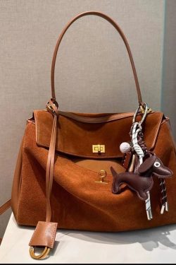 New Boutique Red Versatile Suede Satchel Handbag