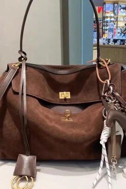 New Boutique Red Versatile Suede Satchel Handbag