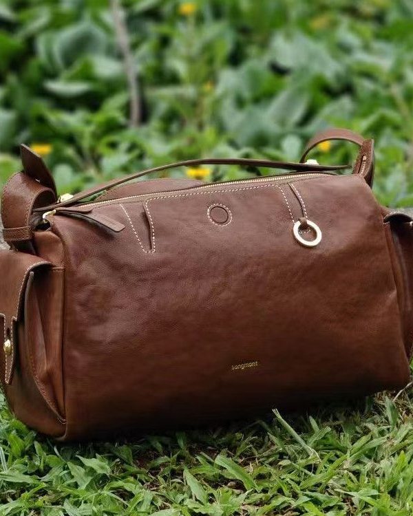 New Brown Durable Calf Leather Messenger Bag