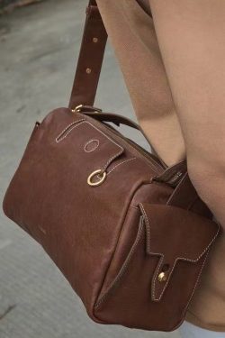 New Brown Durable Calf Leather Messenger Bag