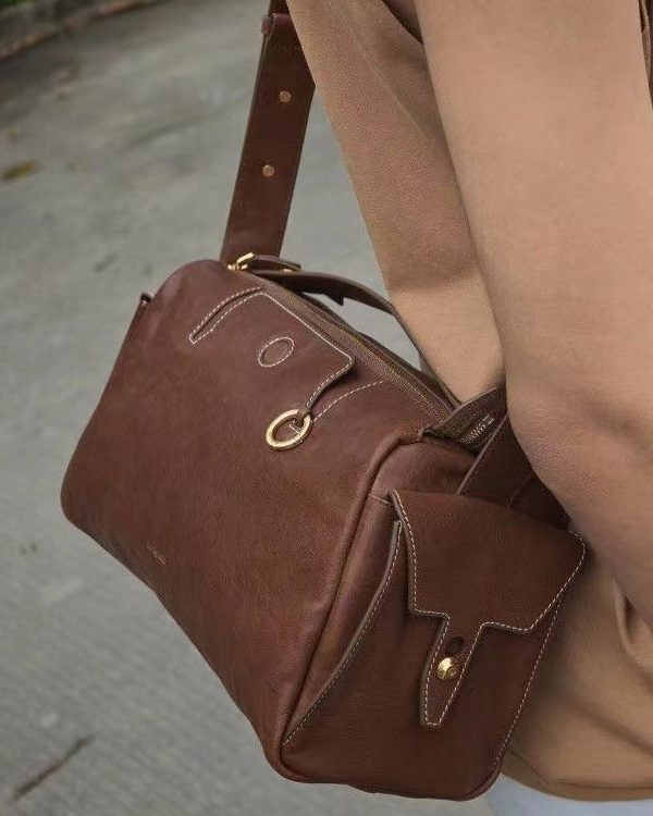 New Brown Durable Calf Leather Messenger Bag
