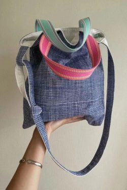 New Casual Blue Versatile Canvas Satchel Bag Handbag