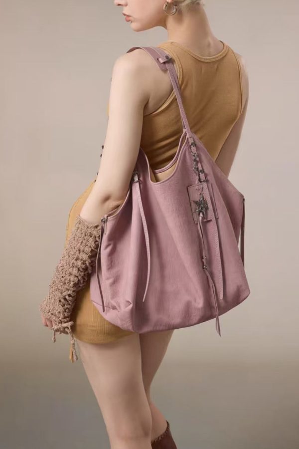 New Casual Brown Large Capacity Faux Leather Satchel Handbag