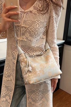 New Chinese Style Beige Embroidered Crossbody Bag