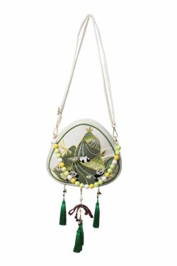 New Chinese Style Green Tassel Embroidered Crossbody Bag