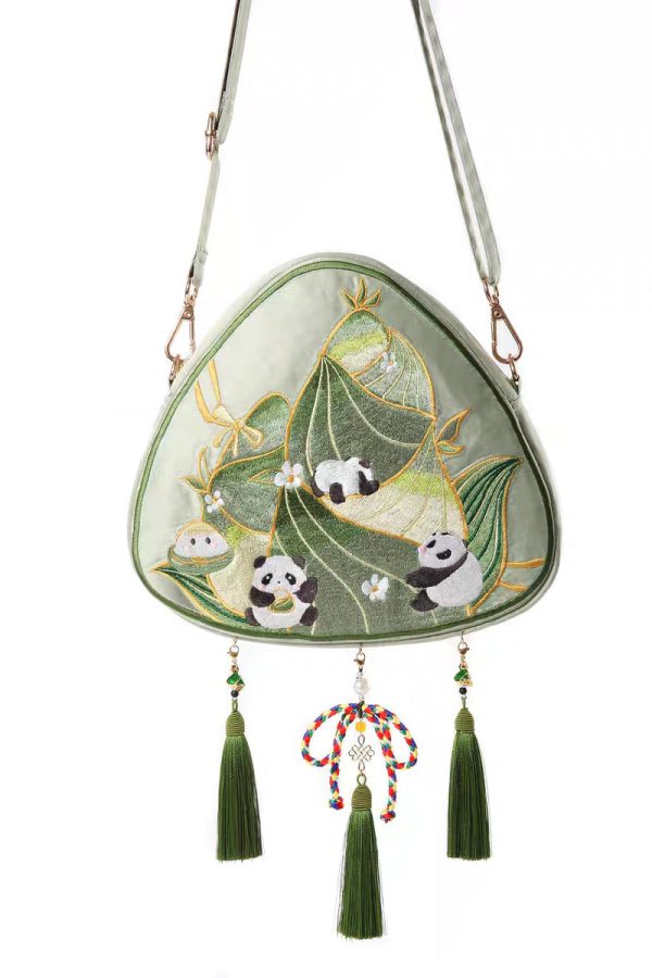 New Chinese Style Green Tassel Embroidered Crossbody Bag