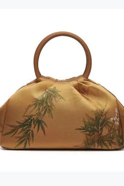 New Chinese Style Jade And Bamboo Design Women Handbag