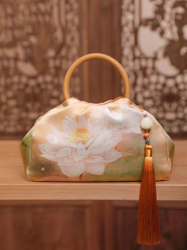 New Chinese Style Jade And Bamboo Design Women Handbag