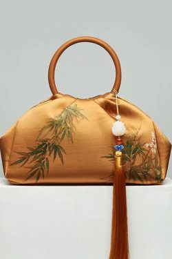 New Chinese Style Jade And Bamboo Design Women Handbag