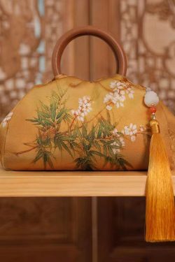 New Chinese Style Jade And Bamboo Design Women Handbag