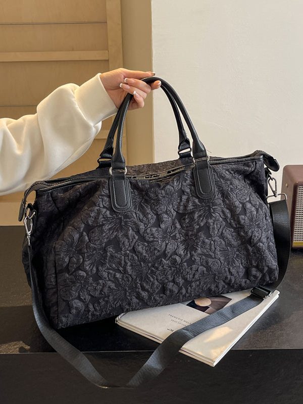 New Chinese Style Pink Embroidered Large Capacity Crossbody Bag