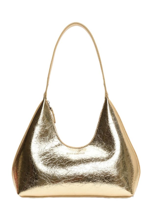 New European And American Gold High Capacity Glossy Handbag