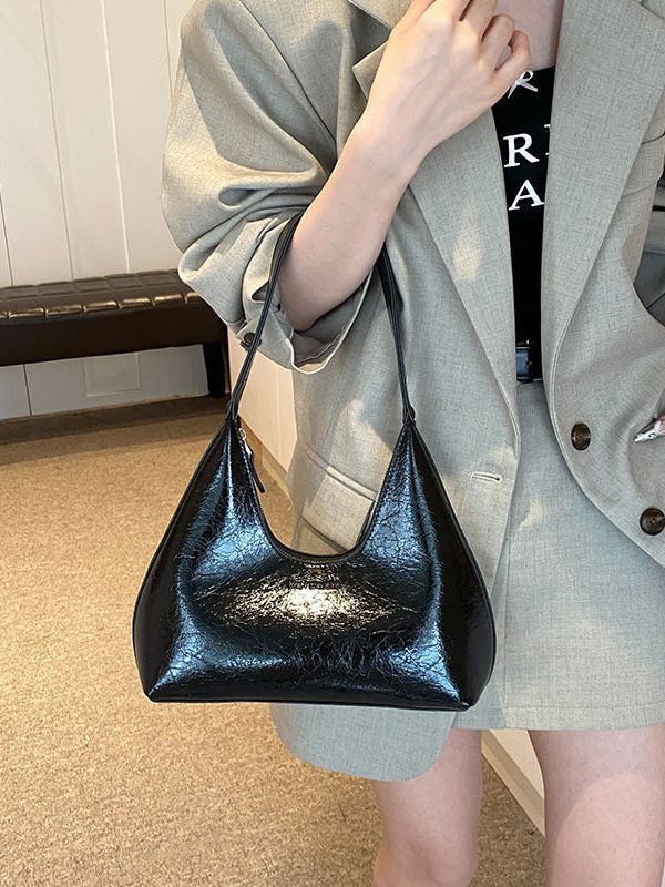 New European And American Gold High Capacity Glossy Handbag