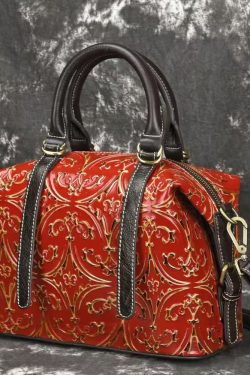 New Handmade Vintage Silver Embossed Crossbody Bag