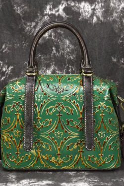 New Handmade Vintage Silver Embossed Crossbody Bag