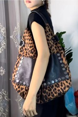 New Leopard Large Capacity Pockets Satchel Bag Handbag