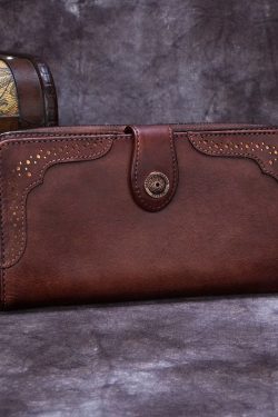 New Retro Brown Durable Versatile Calf Leather Wallet Purse