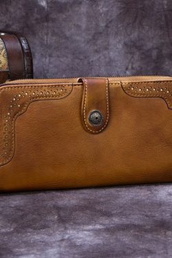 New Retro Brown Durable Versatile Calf Leather Wallet Purse
