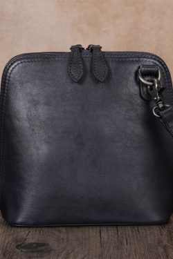 New Retro Brown Solid Durable Calf Leather Satchel Handbag