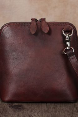 New Retro Brown Solid Durable Calf Leather Satchel Handbag