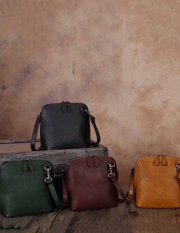 New Retro Brown Solid Durable Calf Leather Satchel Handbag