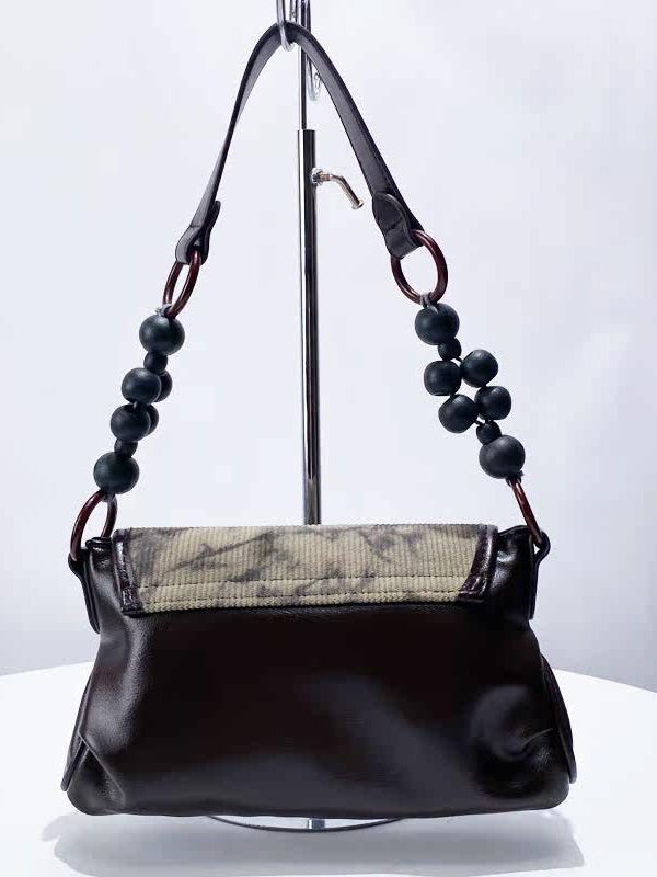 New Retro Chocolate Ink Wash Painting Faux Leather Shoulder Bags