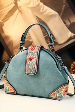 New Retro Embroidery Solid Durable Tote Handbag