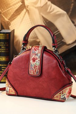 New Retro Embroidery Solid Durable Tote Handbag