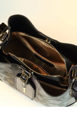 New Retro Gradient Color Serpentine Faux Leather Satchel Handbag