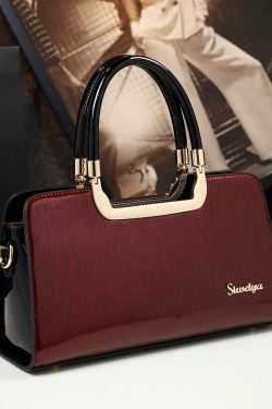 New Retro Large Capacity Faux Leather Portable Women Handbags