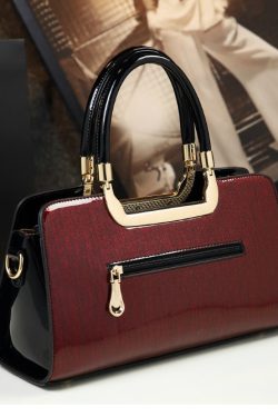 New Retro Large Capacity Faux Leather Portable Women Handbags