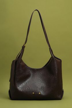 New Retro Large Capacity Solid Durable Faux Leather Women Handbags