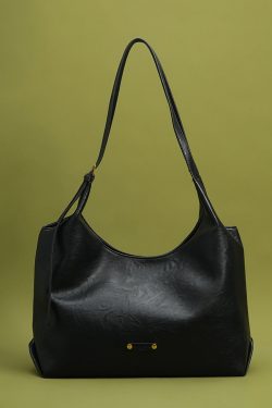 New Retro Large Capacity Solid Durable Faux Leather Women Handbags