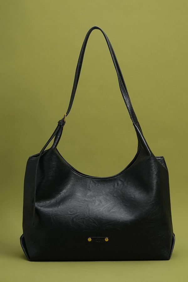 New Retro Large Capacity Solid Durable Faux Leather Women Handbags