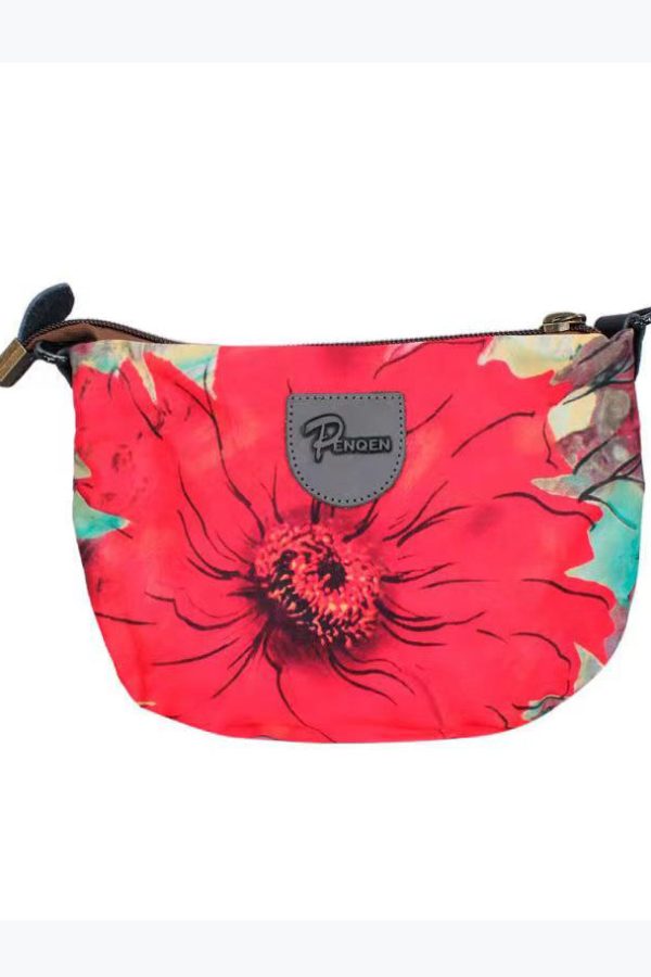 New Retro Red Print Versatile CrossBody Bag