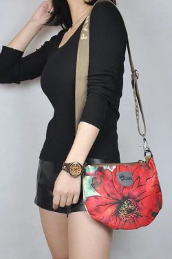 New Retro Red Print Versatile CrossBody Bag