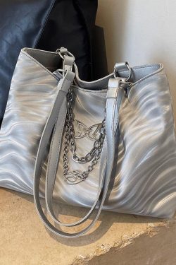 New Silver Versatile Chain Large Capacity Shoulder Bag