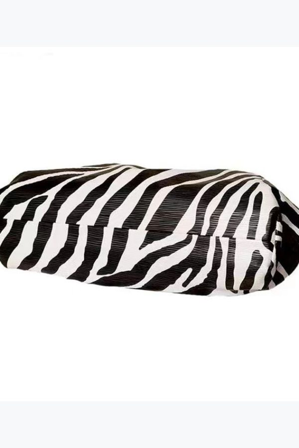 New Zebra Wrinkle Large Capacity Tote Handbag