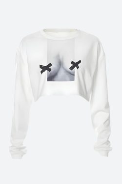 No Nipples Crop Sweatshirt