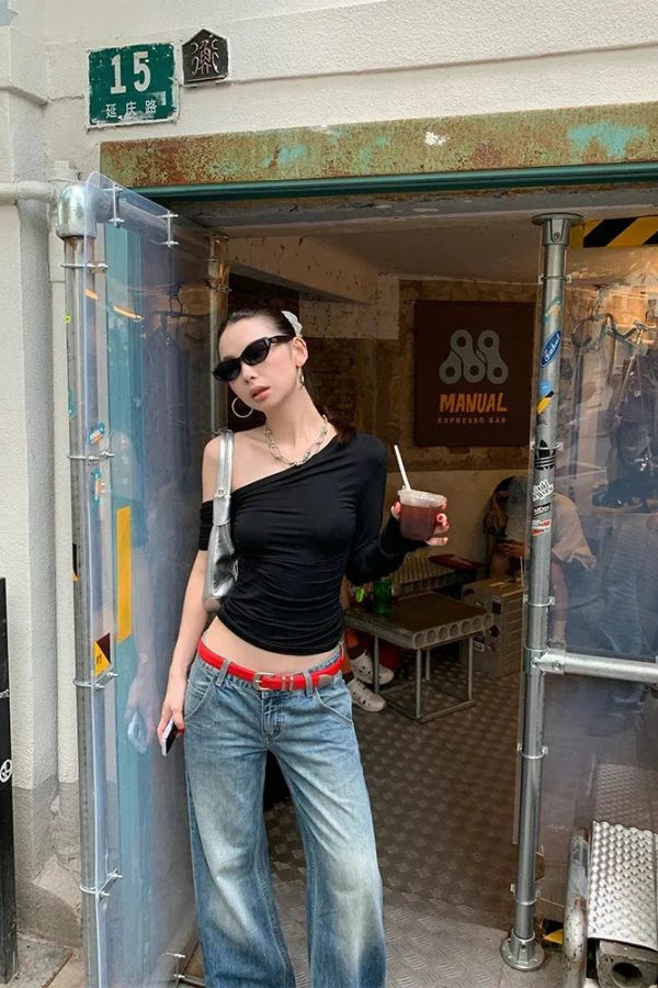 One Shoulder Basic Top