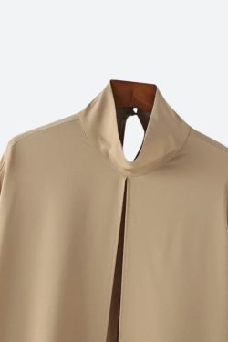 Open Front High Neck Jacket