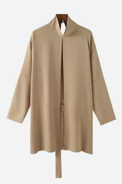 Open Front High Neck Jacket